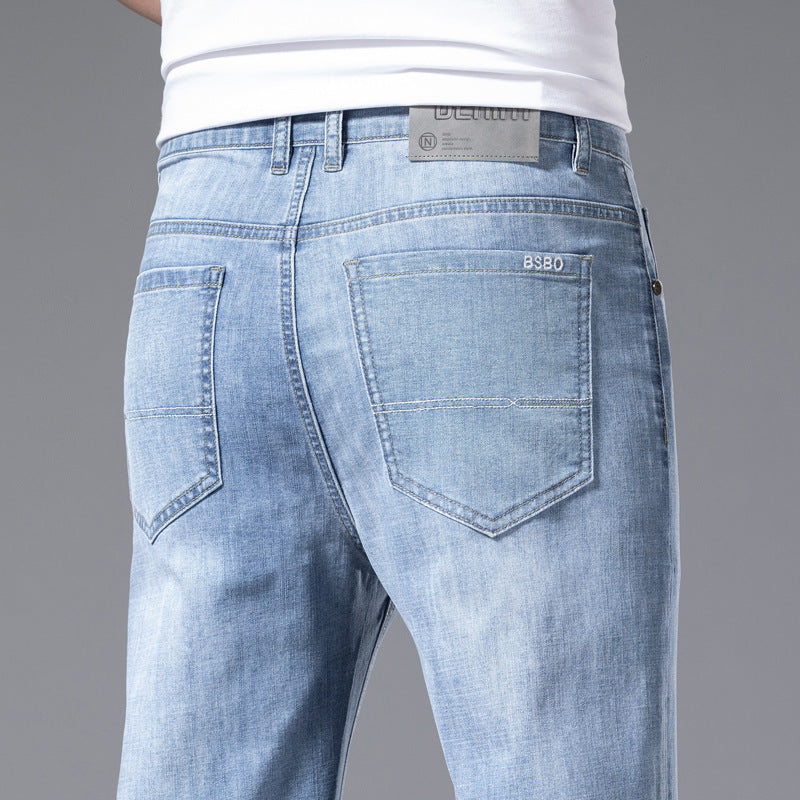 Men's Jeans Loose Straight Plus Size Pants Mid-high Waist Men's Jeans Loose Straight Plus Size Pants Mid-high Waist
