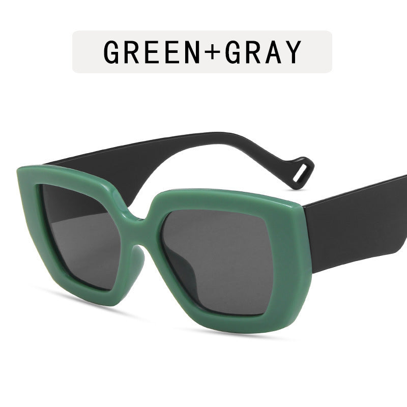 Modern Retro Ins Sunglasses Women's Polygonal Contrast Sunglasses Thick Edge Trendy Sunglasses Modern Retro Ins Sunglasses Women's Polygonal Contrast Sunglasses Thick Edge Trendy Sunglasses