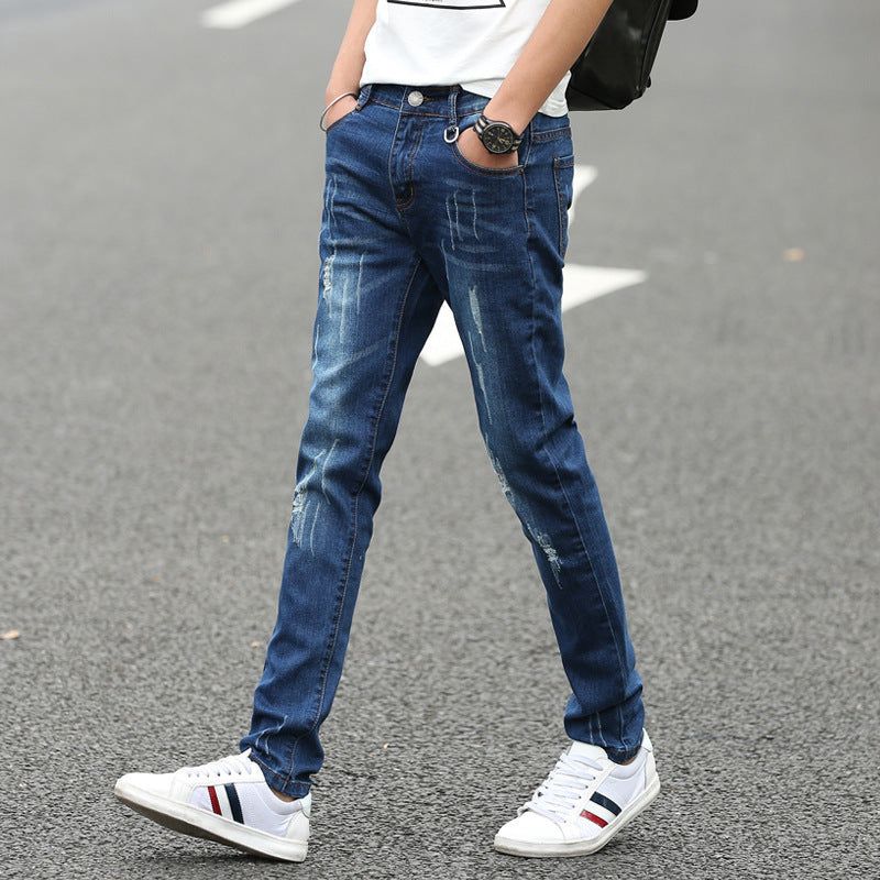 Summer Men's Denim Straight Pants Summer Men's Denim Straight Pants