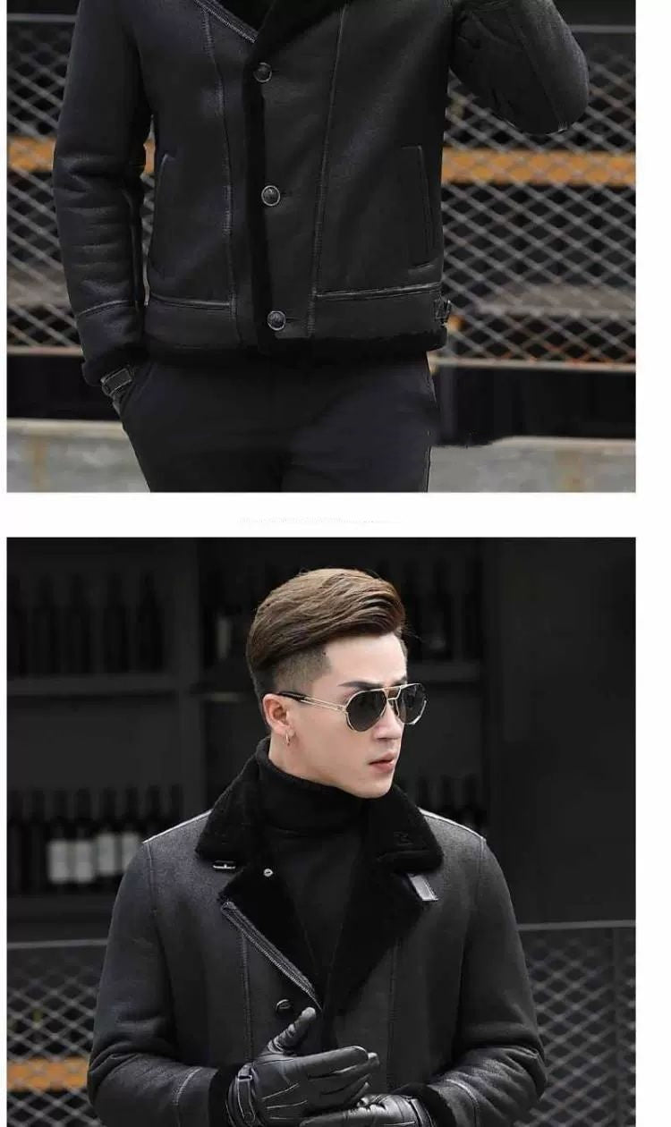 Fashion Personality Fur Integrated Men's Short Coat Fashion Personality Fur Integrated Men's Short Coat