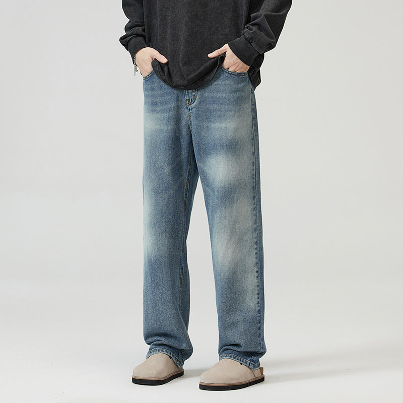 Retro Fashion And Personalized Straight Jeans For Men Retro Fashion And Personalized Straight Jeans For Men