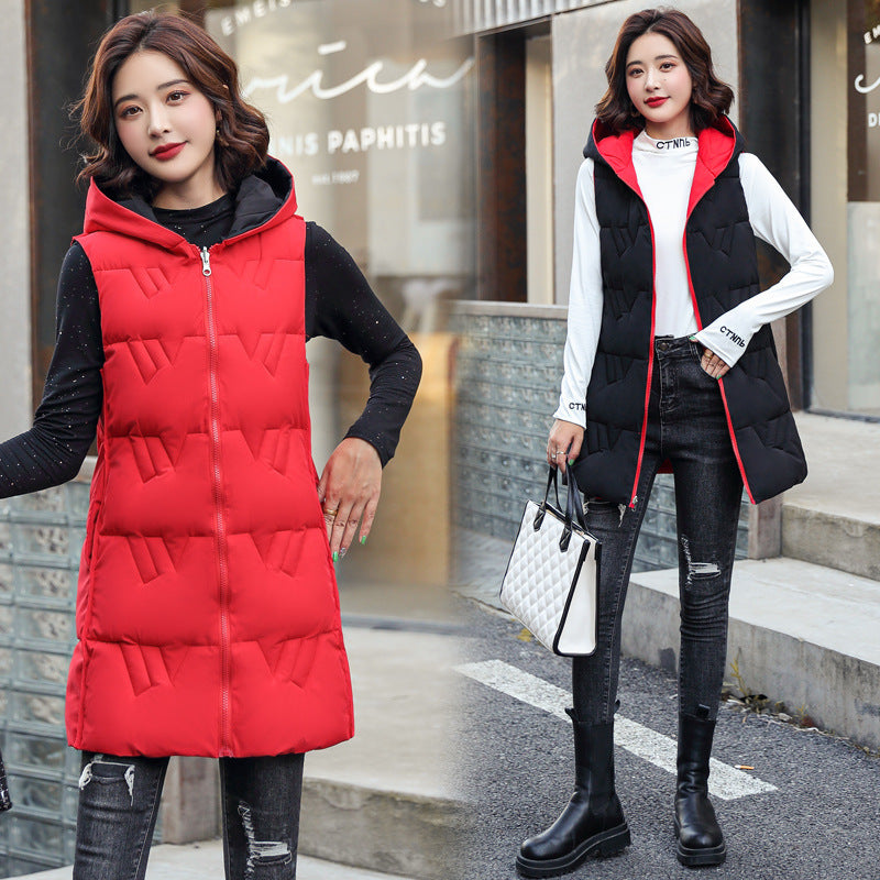 Women's Double-sided Hooded Down Jacket Coat Women's Double-sided Hooded Down Jacket Coat