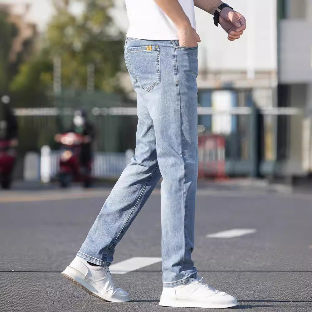 Summer Thin Jeans Men's Slim-fit Straight Trousers Summer Thin Jeans Men's Slim-fit Straight Trousers