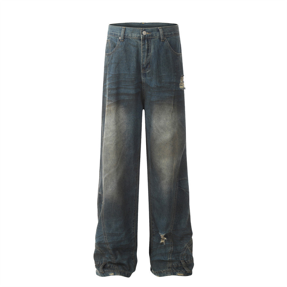 Waste Soil Wind Dirty Worn Jeans Men Waste Soil Wind Dirty Worn Jeans Men