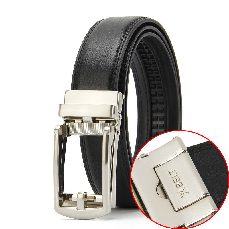 Two-layer Cowhide Fake Needle Automatic Buckle Men's Special Belt Two-layer Cowhide Fake Needle Automatic Buckle Men's Special Belt
