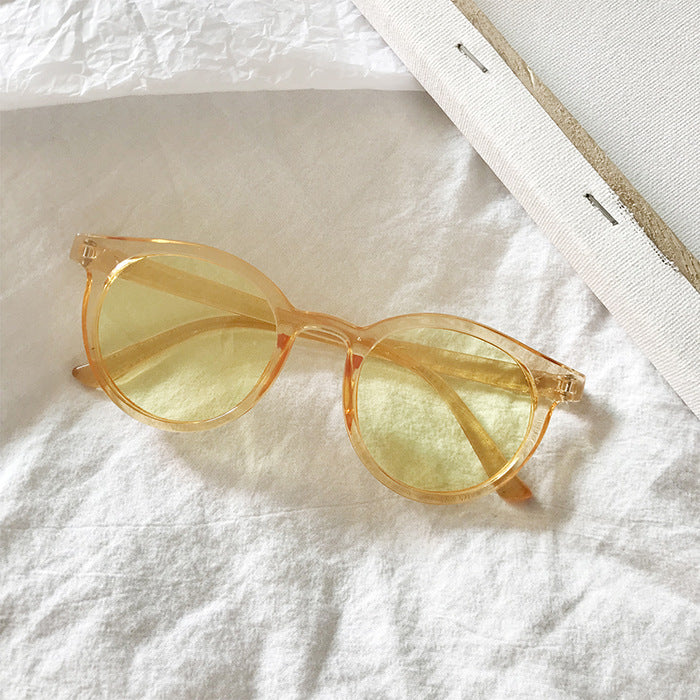 Men and women sunglasses round frame mirror Men and women sunglasses round frame mirror