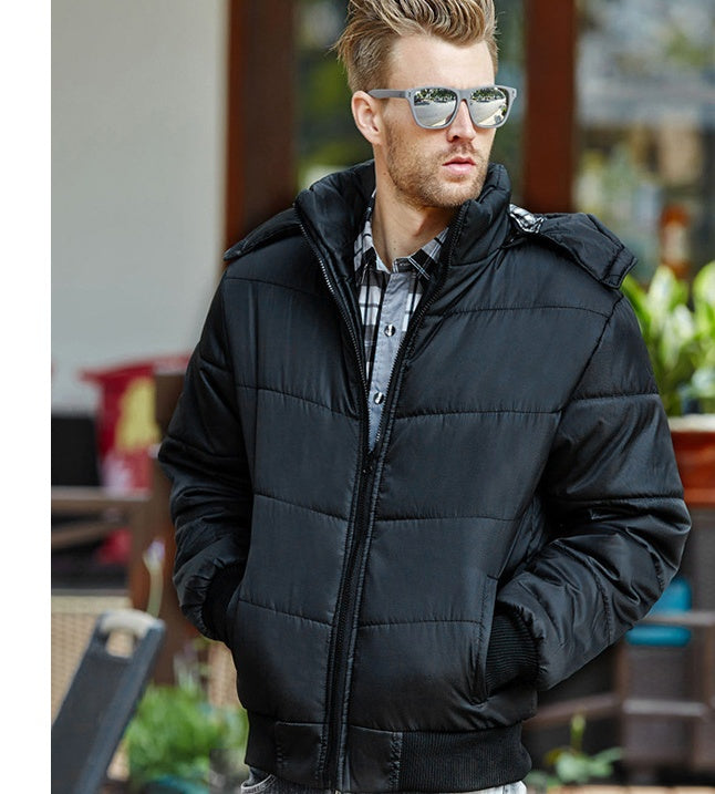 Men's cotton clothing Autumn and winter hooded Korean version of the thick cotton jacket explosion models middle-aged cotton men Men's cotton clothing Autumn and winter hooded Korean version of the thick cotton jacket explosion models middle-aged cotton men