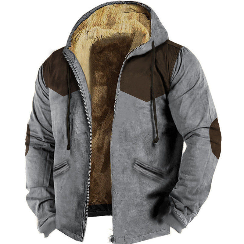 3D Printed Hood Lining Cotton-padded Jacket 3D Printed Hood Lining Cotton-padded Jacket