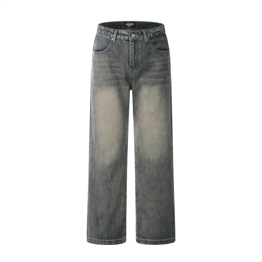 Fashion Washed And Worn Jeans Men Fashion Washed And Worn Jeans Men