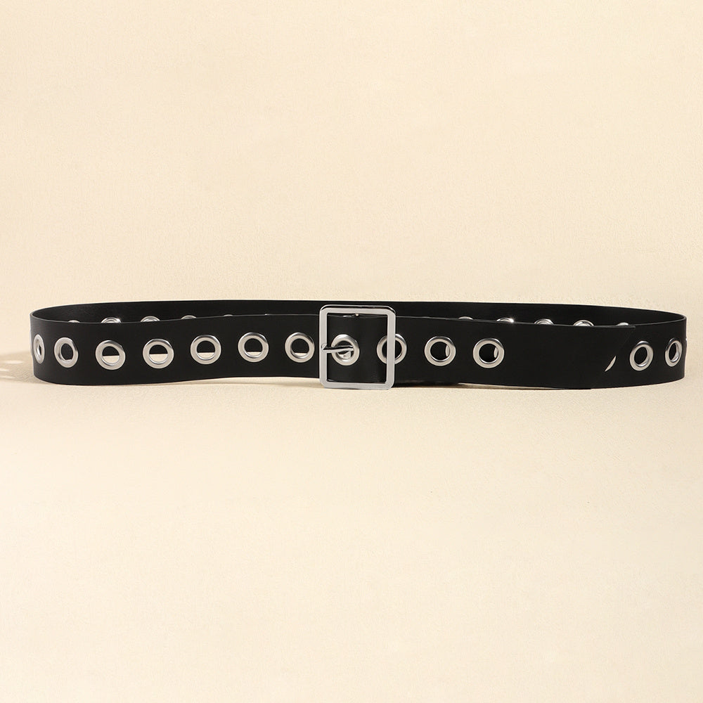 Men And Women Fashion Hollow Belt Personality Punk Style PU Soft Belt Jeans Hip Hop Accessories Men And Women Fashion Hollow Belt Personality Punk Style PU Soft Belt Jeans Hip Hop Accessories