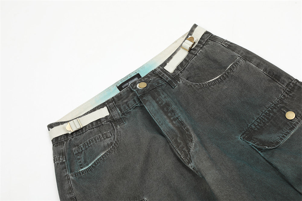 Multi-pocket Workwear Style Jeans For Men Multi-pocket Workwear Style Jeans For Men