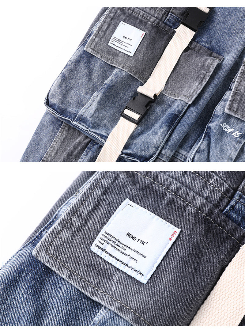 Workwear Jeans Men Fall Loose Hip-hop Workwear Jeans Men Fall Loose Hip-hop