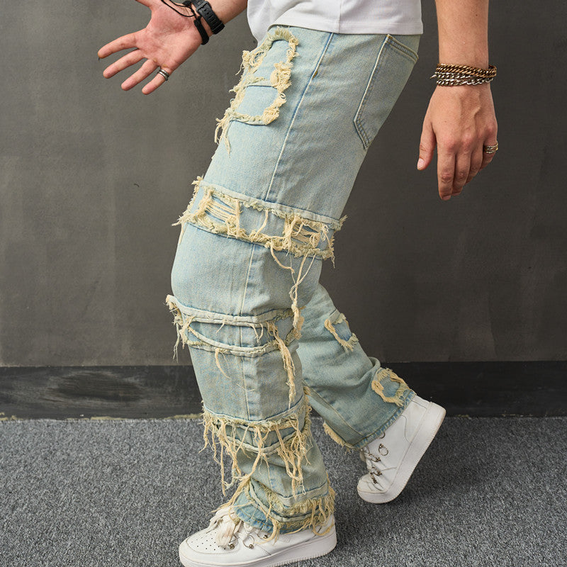 American Retro Wide Leg Jeans For Men American Retro Wide Leg Jeans For Men