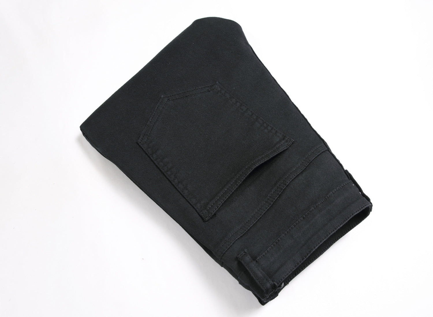 Hand-painted Gun Spray Five-pointed Star Elastic Black Pencil Pants Mid-waist Jeans Men Hand-painted Gun Spray Five-pointed Star Elastic Black Pencil Pants Mid-waist Jeans Men