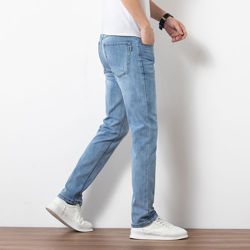 Loose Youth Straight Slim Fit Elastic Trend Men's Jeans Loose Youth Straight Slim Fit Elastic Trend Men's Jeans