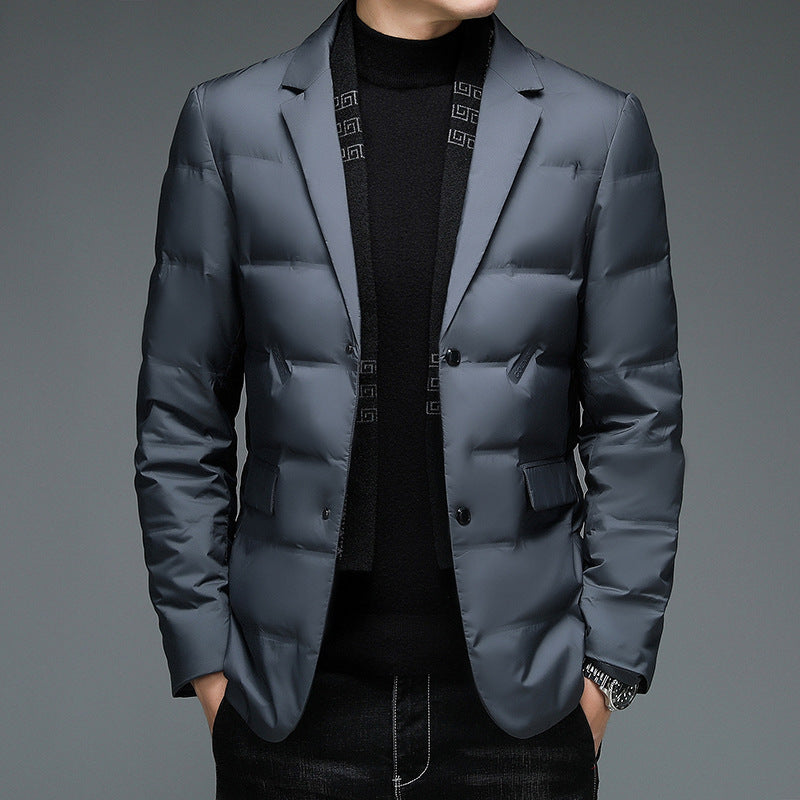Winter Men's Suit Detachable Scarf Collar Casual Down Jacket Winter Men's Suit Detachable Scarf Collar Casual Down Jacket