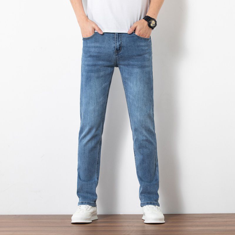 Loose Youth Straight Slim Fit Elastic Trend Men's Jeans Loose Youth Straight Slim Fit Elastic Trend Men's Jeans