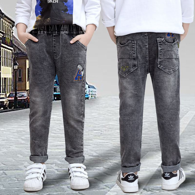 Boys Jeans Autumn And Winter New One-piece Velvet Boys Jeans Autumn And Winter New One-piece Velvet