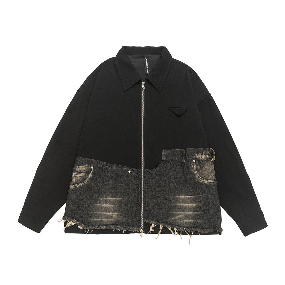 Design Burr Stitching Denim Jacket Coat Women Design Burr Stitching Denim Jacket Coat Women