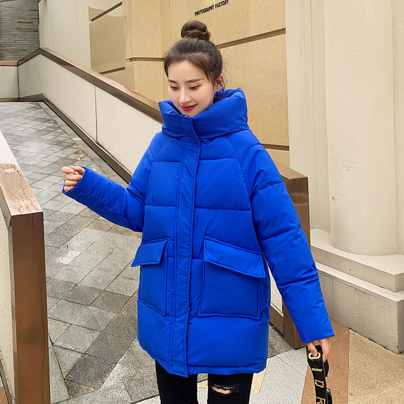 Winter Hooded Candy Color Loose And Warm Short Down Cotton Jacket Coat Winter Hooded Candy Color Loose And Warm Short Down Cotton Jacket Coat