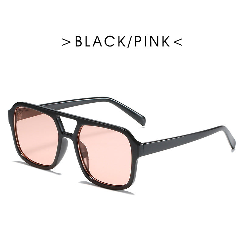 Square Double Beam Sunglasses Men And Women Retro Personality Square Double Beam Sunglasses Men And Women Retro Personality