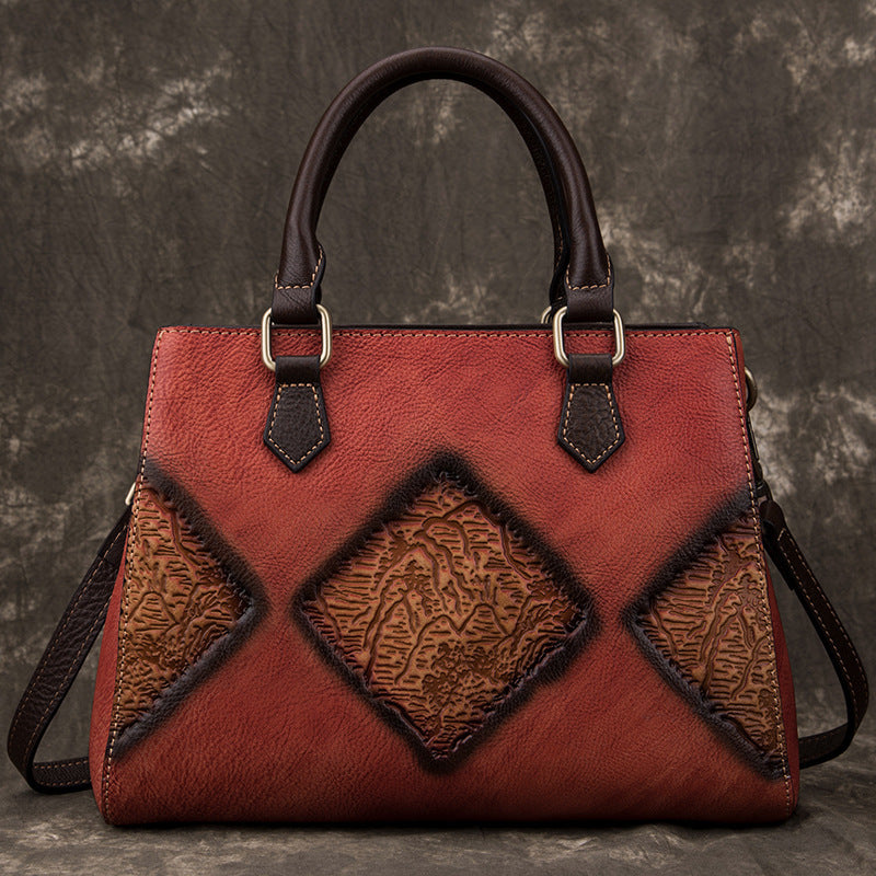 Top Layer Cowhide Retro European And American Fashion Casual Handbag Top Layer Cowhide Retro European And American Fashion Casual Handbag