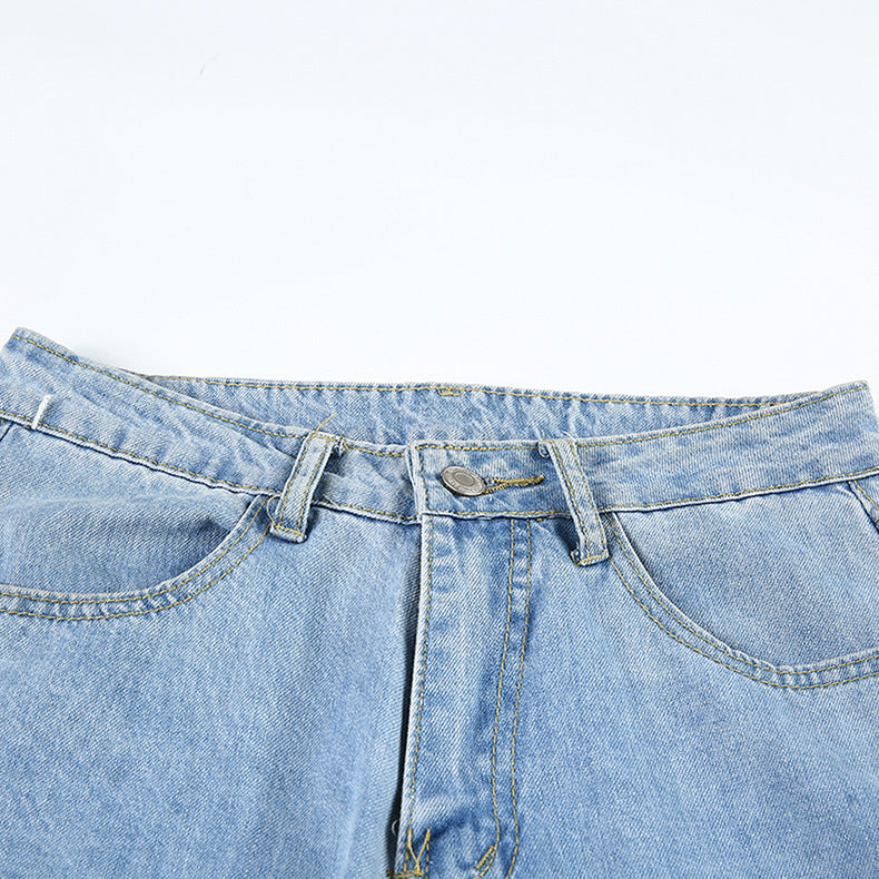 Foreign Trade Amazon New European And Beautiful Women Style High Waist Loose Wide Leg Jeans Women Foreign Trade Amazon New European And Beautiful Women Style High Waist Loose Wide Leg Jeans Women