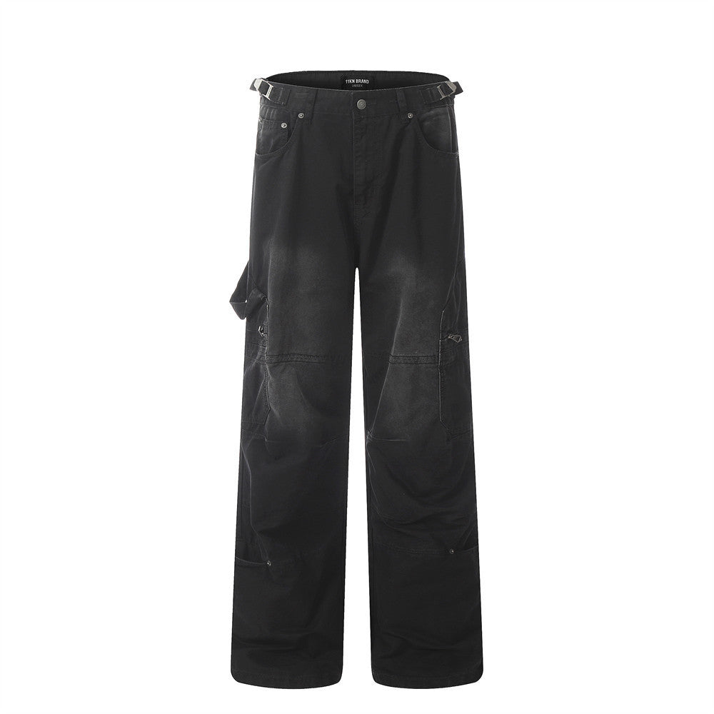 Fashion Personality Multi-pocket Workwear Jeans Men Fashion Personality Multi-pocket Workwear Jeans Men