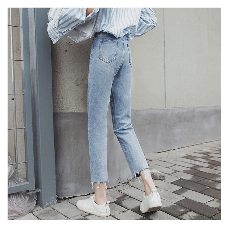 Fall New Style Jeans Women's Straight Leg Women Fall New Style Jeans Women's Straight Leg Women