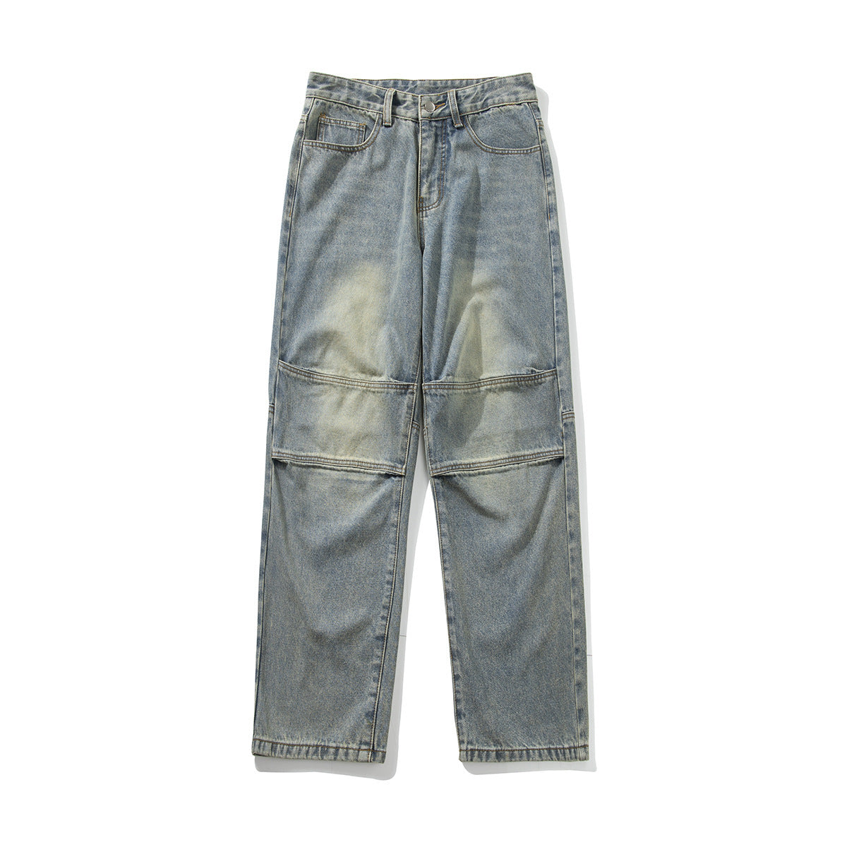 Washed Worn Jeans Men's Autumn American Retro Fashion Brand Loose Straight Wide Leg Casual Pants Washed Worn Jeans Men's Autumn American Retro Fashion Brand Loose Straight Wide Leg Casual Pants