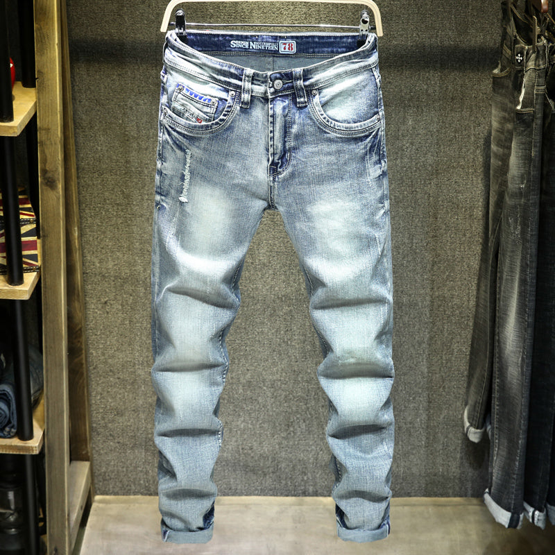 Light Blue Ripped Jeans For Men Light Blue Ripped Jeans For Men