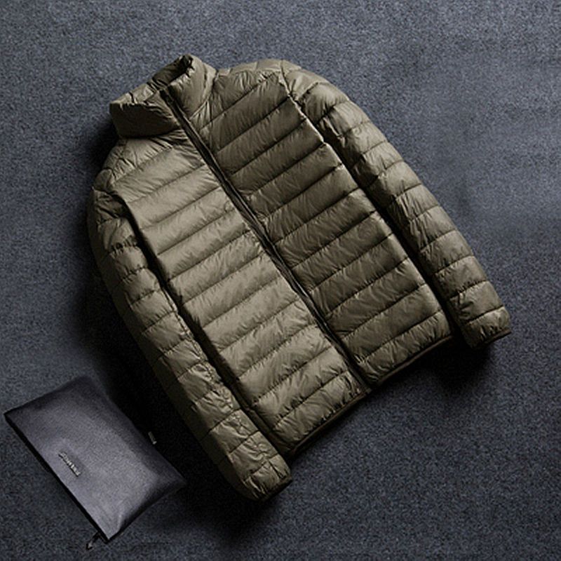 Men's Stand Collar Hooded Short Ultra-thin Down Jacket Men's Stand Collar Hooded Short Ultra-thin Down Jacket