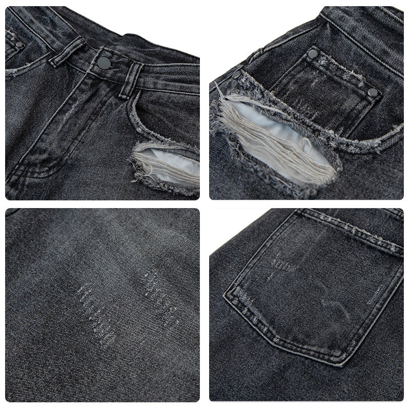 Fashion Wash Pocket Ripped Jeans For Men Fashion Wash Pocket Ripped Jeans For Men