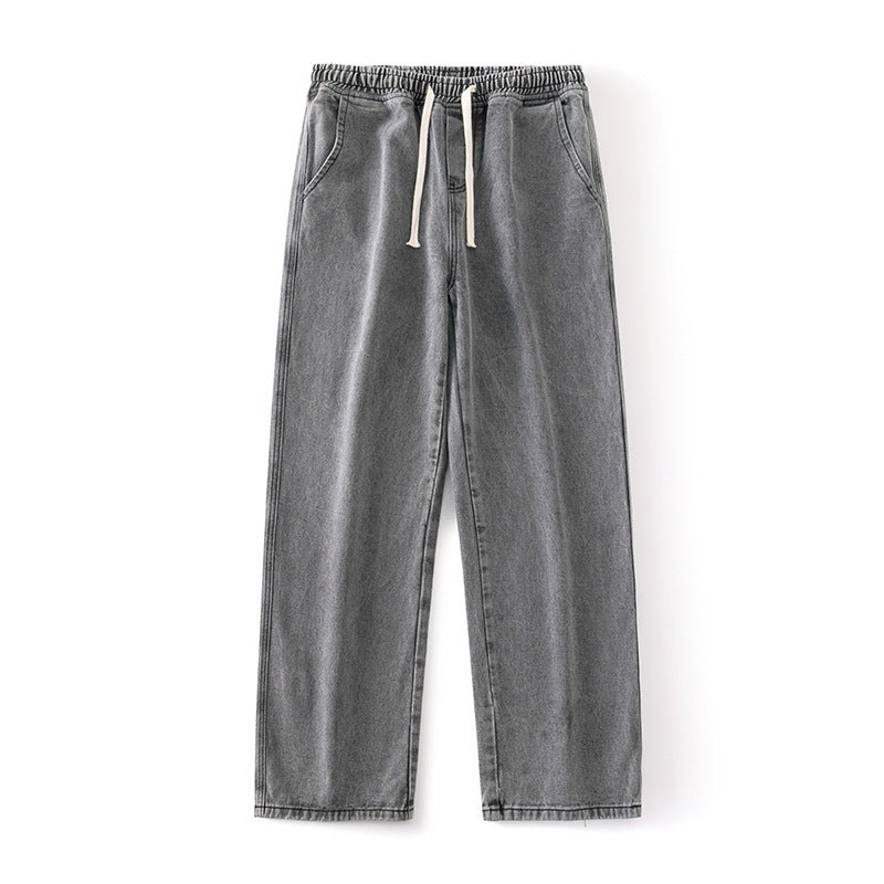 Straight Loose Light Blue Jeans For Men Straight Loose Light Blue Jeans For Men