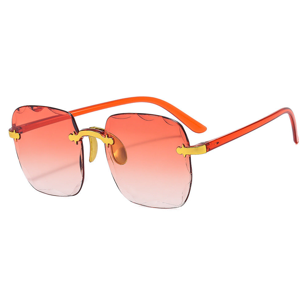 Frameless Trimming Internet-famous Sunglasses Women Frameless Trimming Internet-famous Sunglasses Women