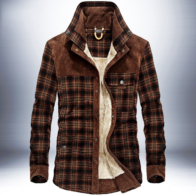 Winter Jacket Men Thicken Warm Fleece Jackets Coats Pure Cotton Plaid Jacket Military Clothes Winter Jacket Men Thicken Warm Fleece Jackets Coats Pure Cotton Plaid Jacket Military Clothes