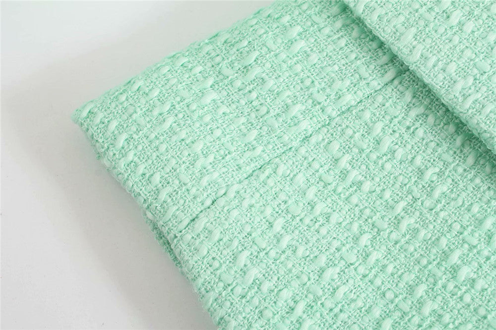 New Texture Double-breasted Short Green Suit Jacket Women New Texture Double-breasted Short Green Suit Jacket Women