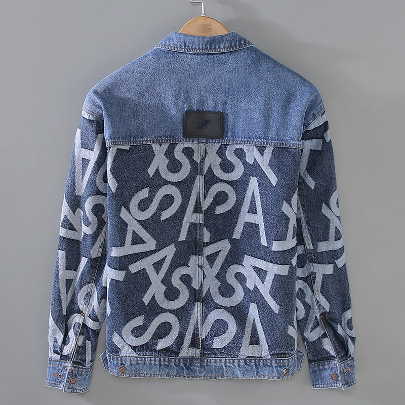 G066 Korean Style Trendy Men's Youth Heavy Craft Wash Denim Stitching Baggy Coat Jacket G066 Korean Style Trendy Men's Youth Heavy Craft Wash Denim Stitching Baggy Coat Jacket