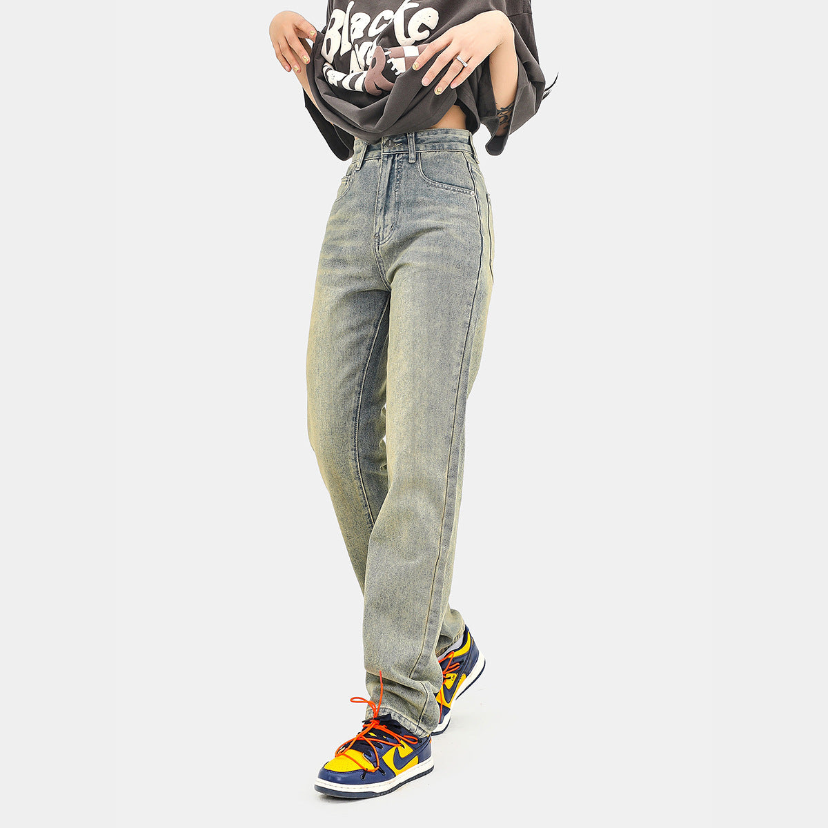 Retro Slim-fitting Fashion Brand Jeans Casual Straight-leg Jeans For Men Retro Slim-fitting Fashion Brand Jeans Casual Straight-leg Jeans For Men
