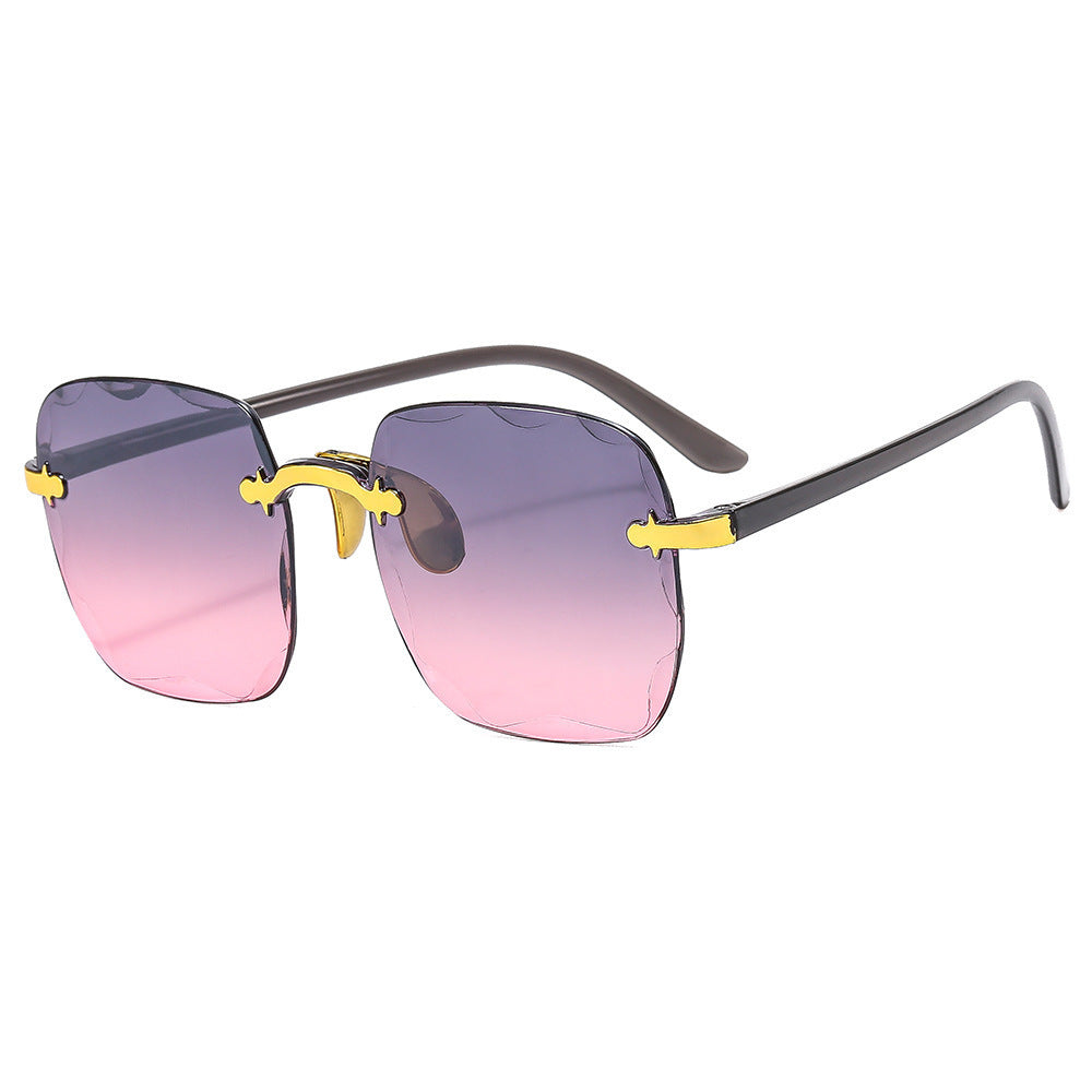 Frameless Trimming Internet-famous Sunglasses Women Frameless Trimming Internet-famous Sunglasses Women