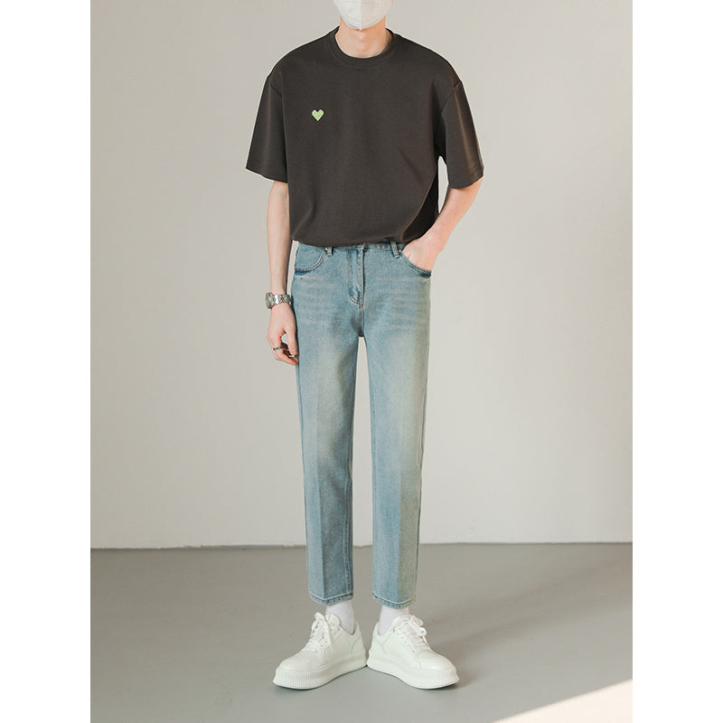 Versatile Casual Small Leg Cropped Jeans For Men Versatile Casual Small Leg Cropped Jeans For Men
