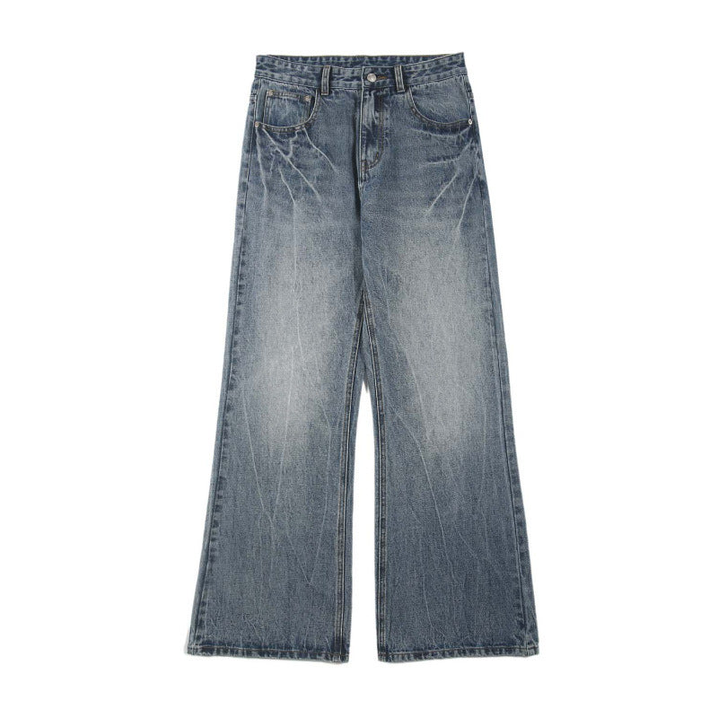 Men's Lightning Crack Blue Jeans Men's Lightning Crack Blue Jeans
