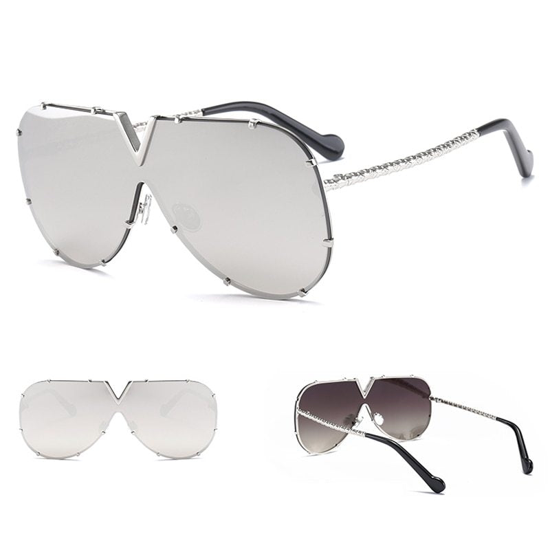 Sunglasses, men, women, men and women, sunglasses, frameless, rivet, personality glasses Sunglasses, men, women, men and women, sunglasses, frameless, rivet, personality glasses
