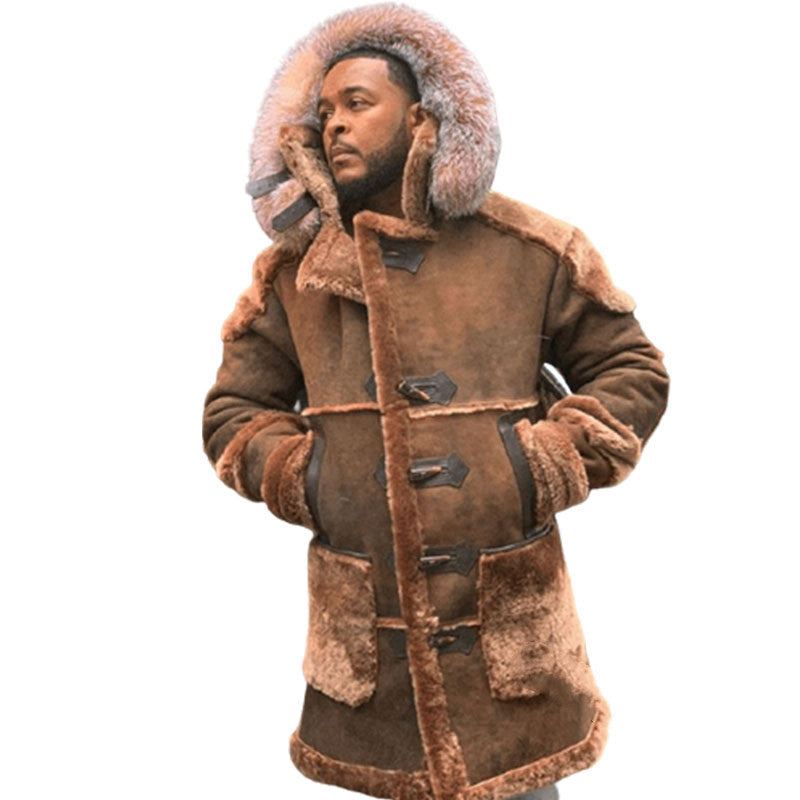 Men's velvet horn button jacket Men's velvet horn button jacket