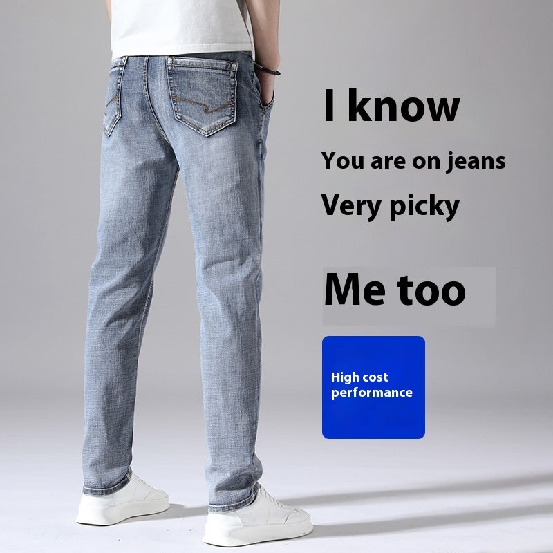 Retro Thin Jeans Straight Loose Casual Trousers Men Retro Thin Jeans Straight Loose Casual Trousers Men