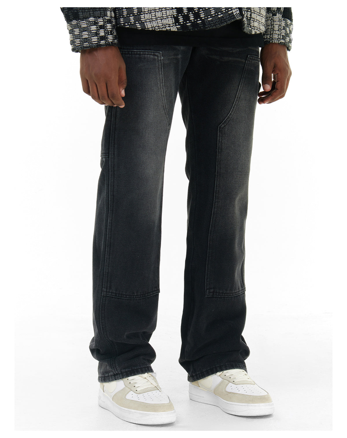Washed Straight-leg Pants Loose Micro-elastic Black Jeans For Men Washed Straight-leg Pants Loose Micro-elastic Black Jeans For Men