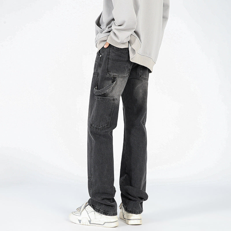Men's American Street Logging Tooling Slightly Flared Jeans Men's American Street Logging Tooling Slightly Flared Jeans