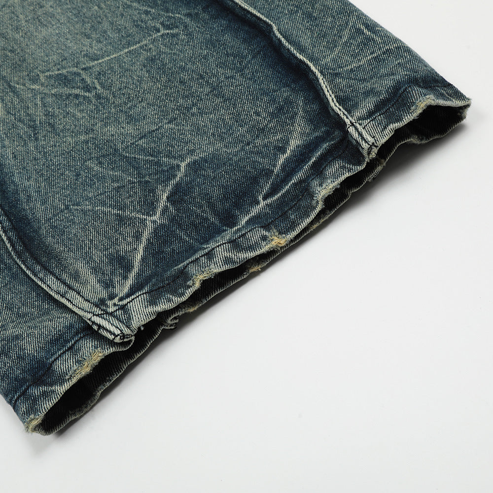 Wave Line Loose Wide Leg Jeans For Men Wave Line Loose Wide Leg Jeans For Men