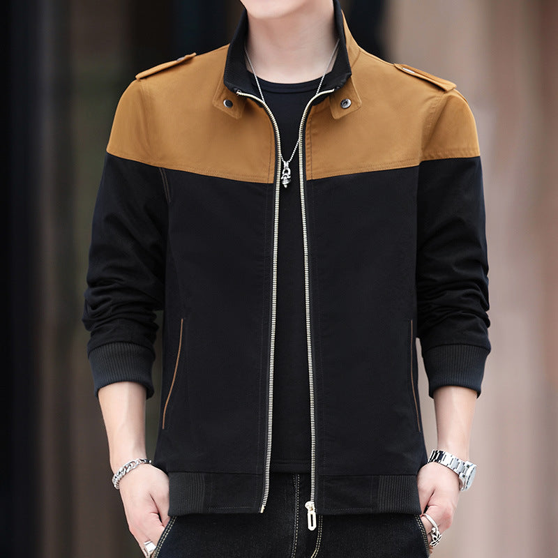 Men's Color Stitching Stand-collar Jacket Men's Color Stitching Stand-collar Jacket