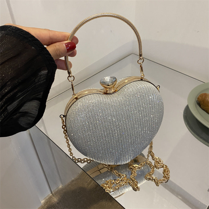 Banquet Bag Love Chain Shoulder Crossbody Handbag Valentines Day Outfit Banquet Bag Love Chain Shoulder Crossbody Handbag Valentines Day Outfit
